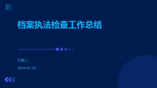 档案执法检查工作总结