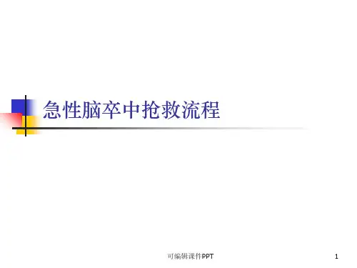 脑卒中抢救流程PPT课件