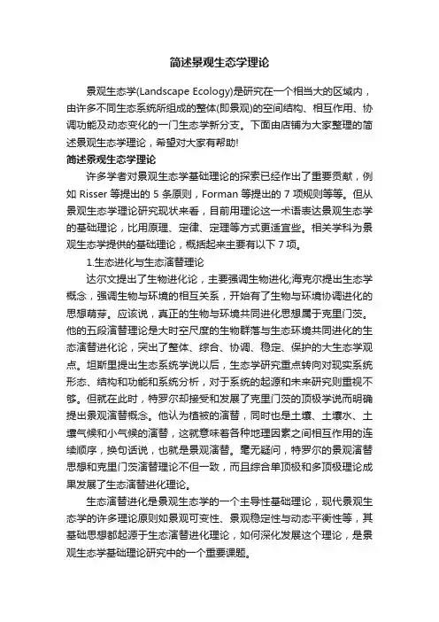 简述景观生态学理论