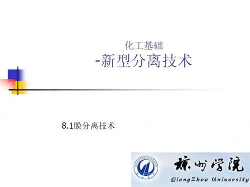 新型分离技术 膜分离技术8.1