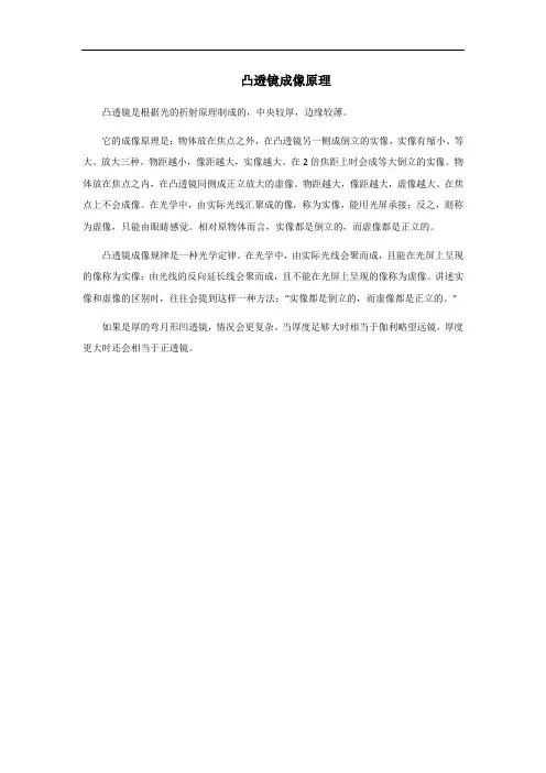 凸透镜成像原理