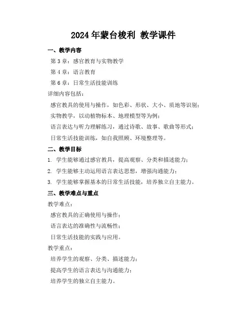 2024年蒙台梭利教学课件