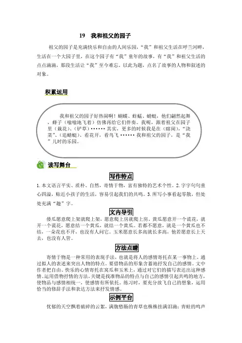 19  我和祖父的园子