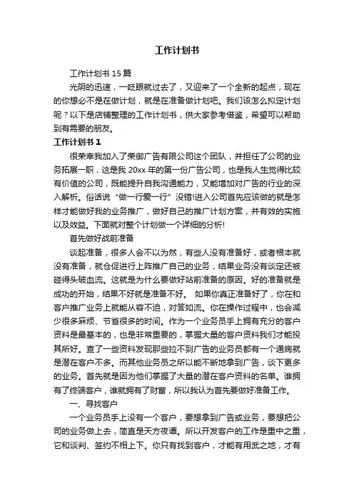 工作计划书