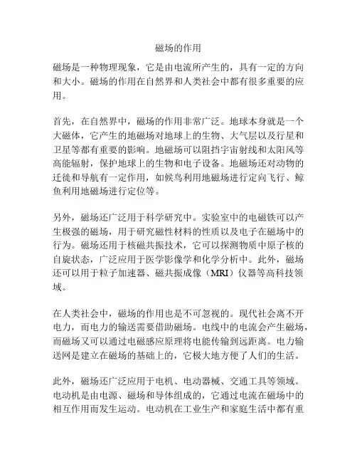 磁场的作用