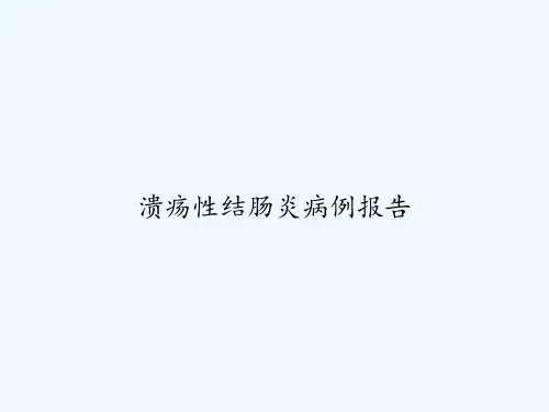 溃疡性结肠炎病例报告 PPT
