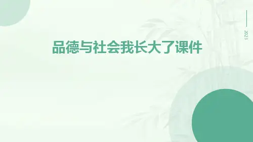 品德与社会我长大了课件
