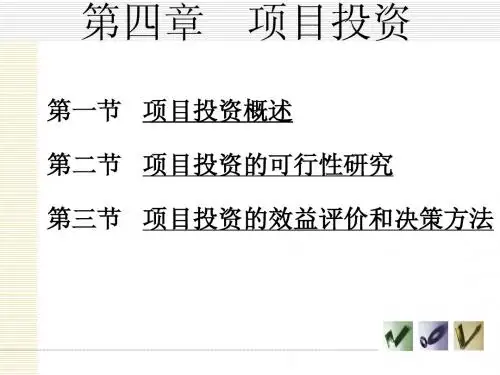 投资学第四章 项目投资