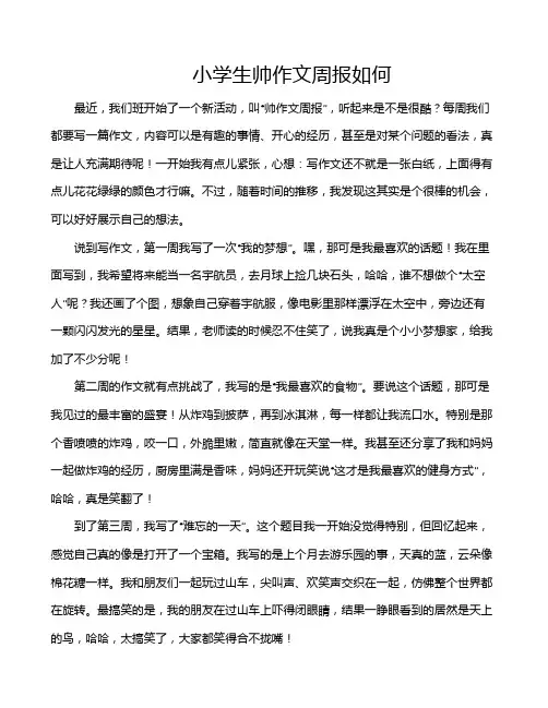 小学生帅作文周报如何