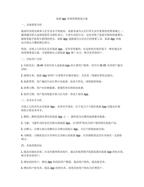 旅游app市场营销策划方案
