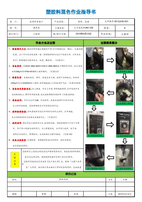 WI-SJHS-001塑胶搅拌混色作业指导书