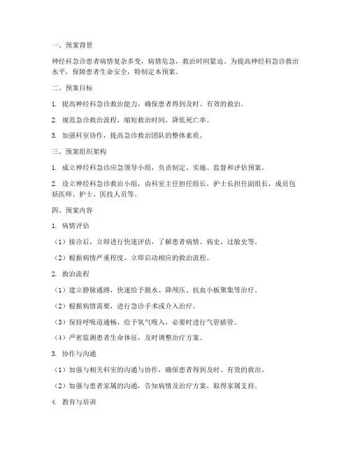 神经科急诊应急预案