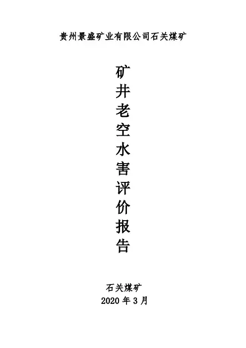 矿井老空水害评价报告