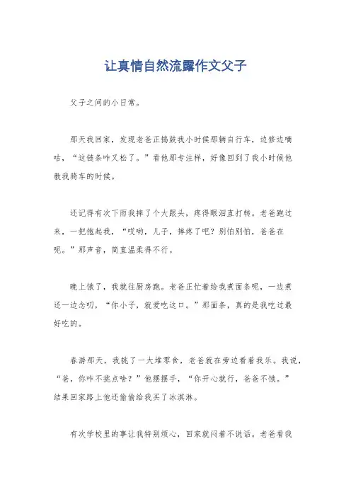 让真情自然流露作文父子