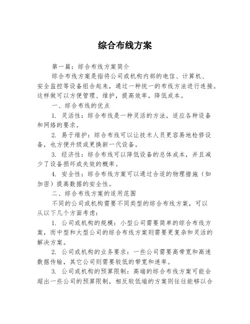 综合布线方案