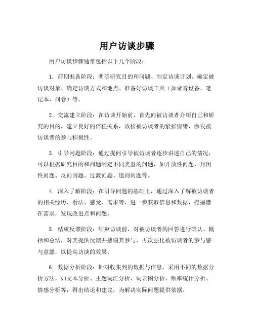 用户访谈步骤