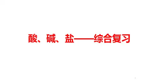 中考专题复习《酸、碱、盐》综合复习课件(共40张ppt)