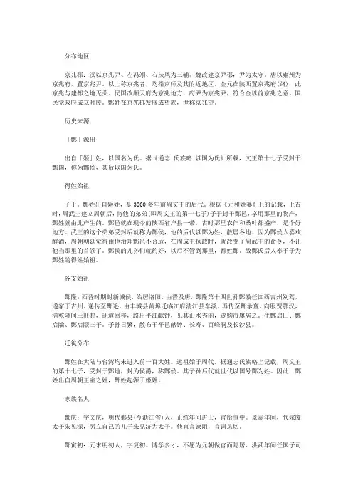 酆姓历史来源、家族名人