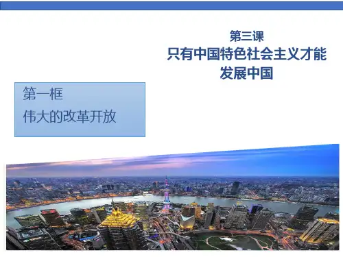 高中政治人教版新教材必修1中国特色社会主义3.1伟大的改革开放 课件(共17张PPT)