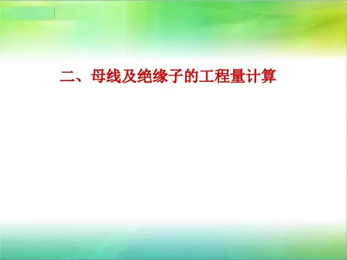 母线及绝缘子的工程量计算