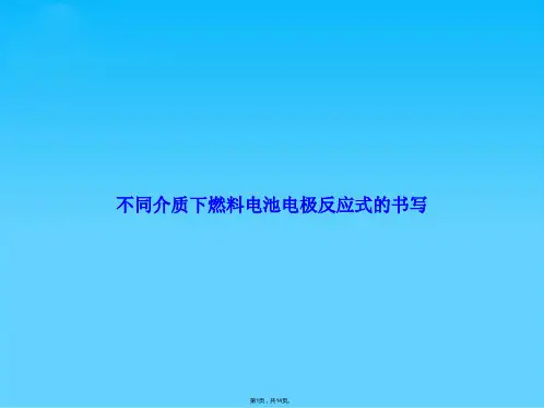 不同介质下燃料电池电极反应式的书写(共14张PPT)