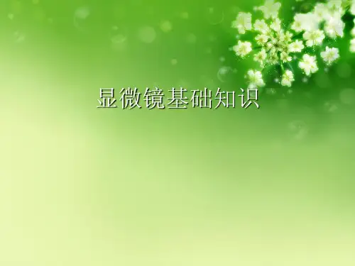 显微镜基础知识优秀课件