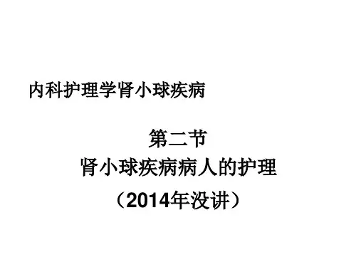 内科护理学肾小球疾病 ppt课件