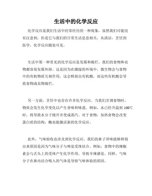 生活中的化学反应