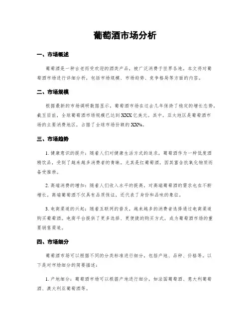 葡萄酒市场分析