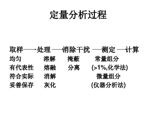 第二章 定量分析一般步骤