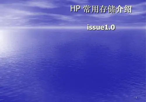 HP常用存储介绍PPT课件