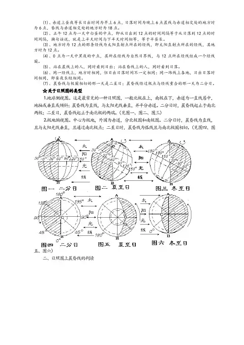 高中地理日照图