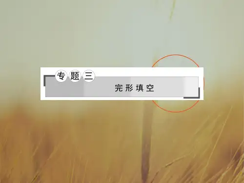 名师导学高考二轮总复习英语完形填空课件1