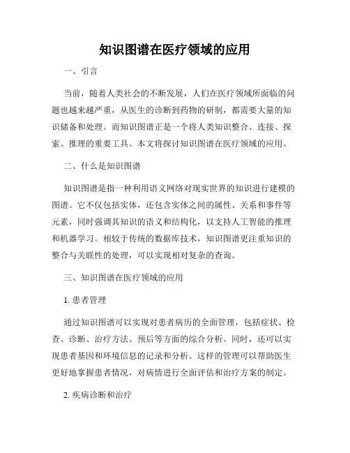 知识图谱在医疗领域的应用