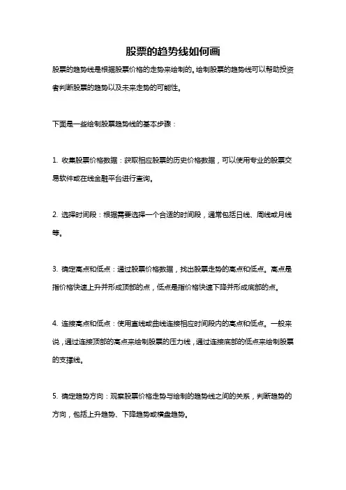 股票的趋势线如何画