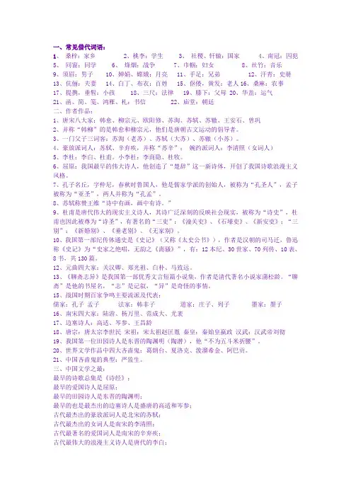 常见借代词语