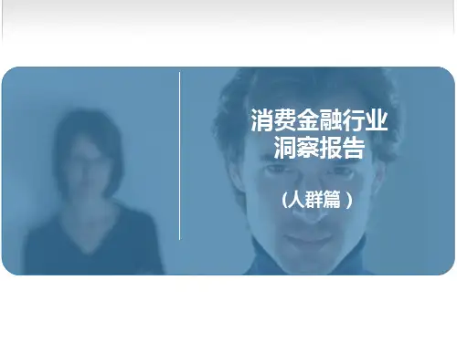 消费金融行业洞察报告(人群分析)
