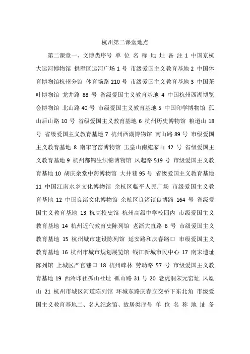 杭州第二课堂地点
