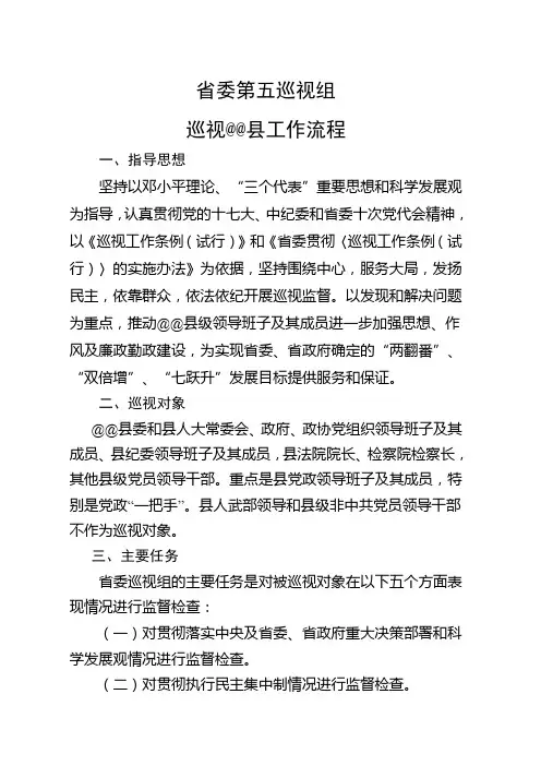 巡视工作流程