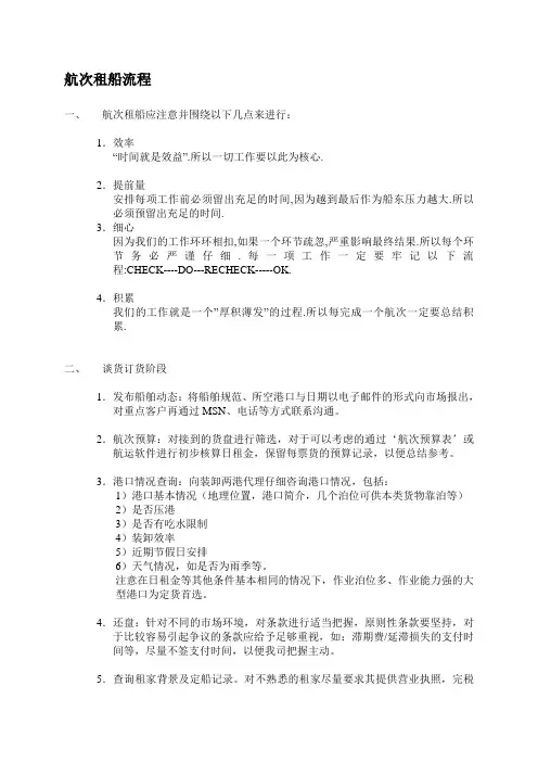 航次租船流程精品资料