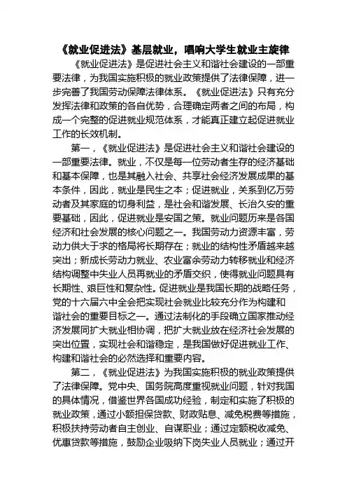 就业促进法论文
