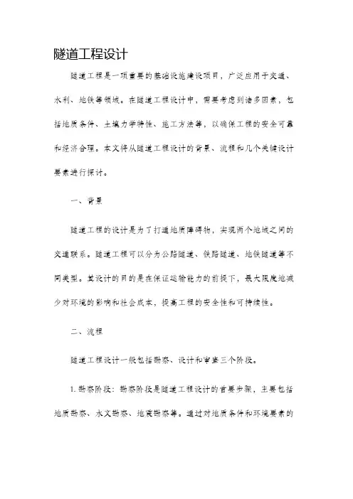 隧道工程设计