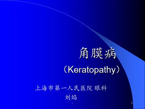 角膜病-眼科学ppt课件