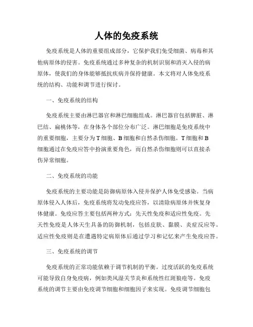 人体的免疫系统