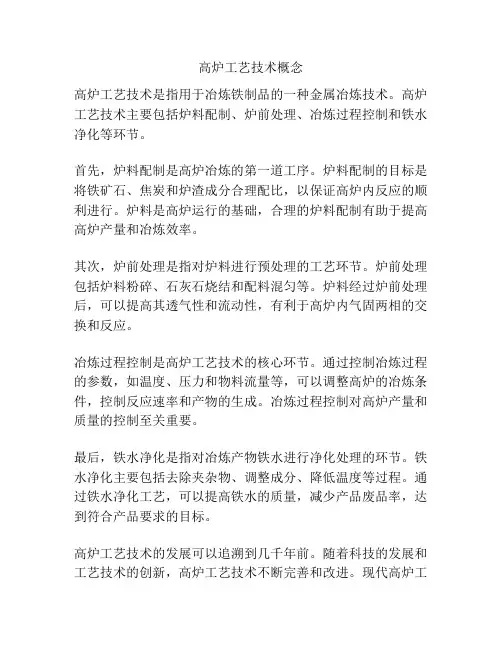 高炉工艺技术概念