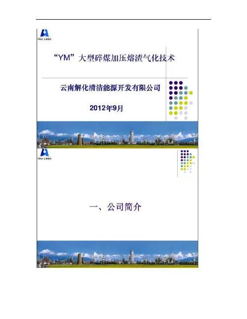 “YM”大型碎煤加压熔渣气化技术(终).