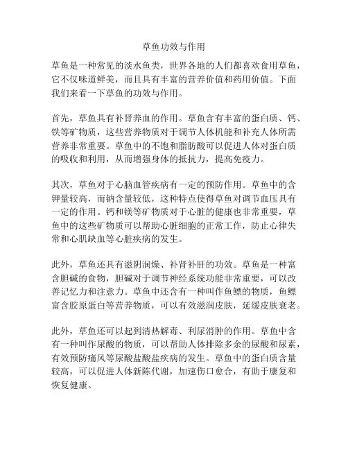 草鱼功效与作用