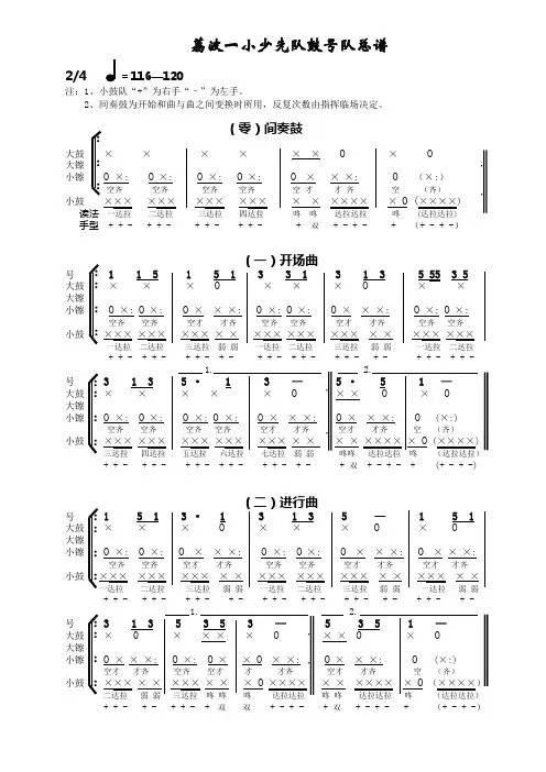少先队鼓号队总谱10套