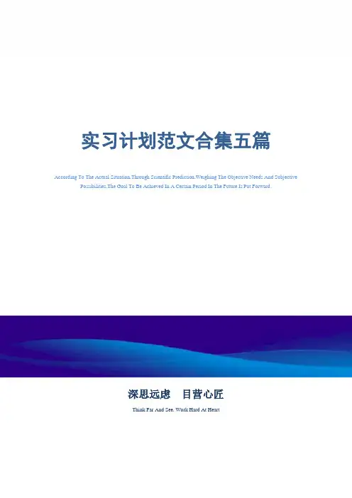 实习计划范文合集五篇_范文