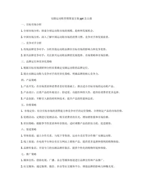 安踏运动鞋营销策划方案ppt怎么做
